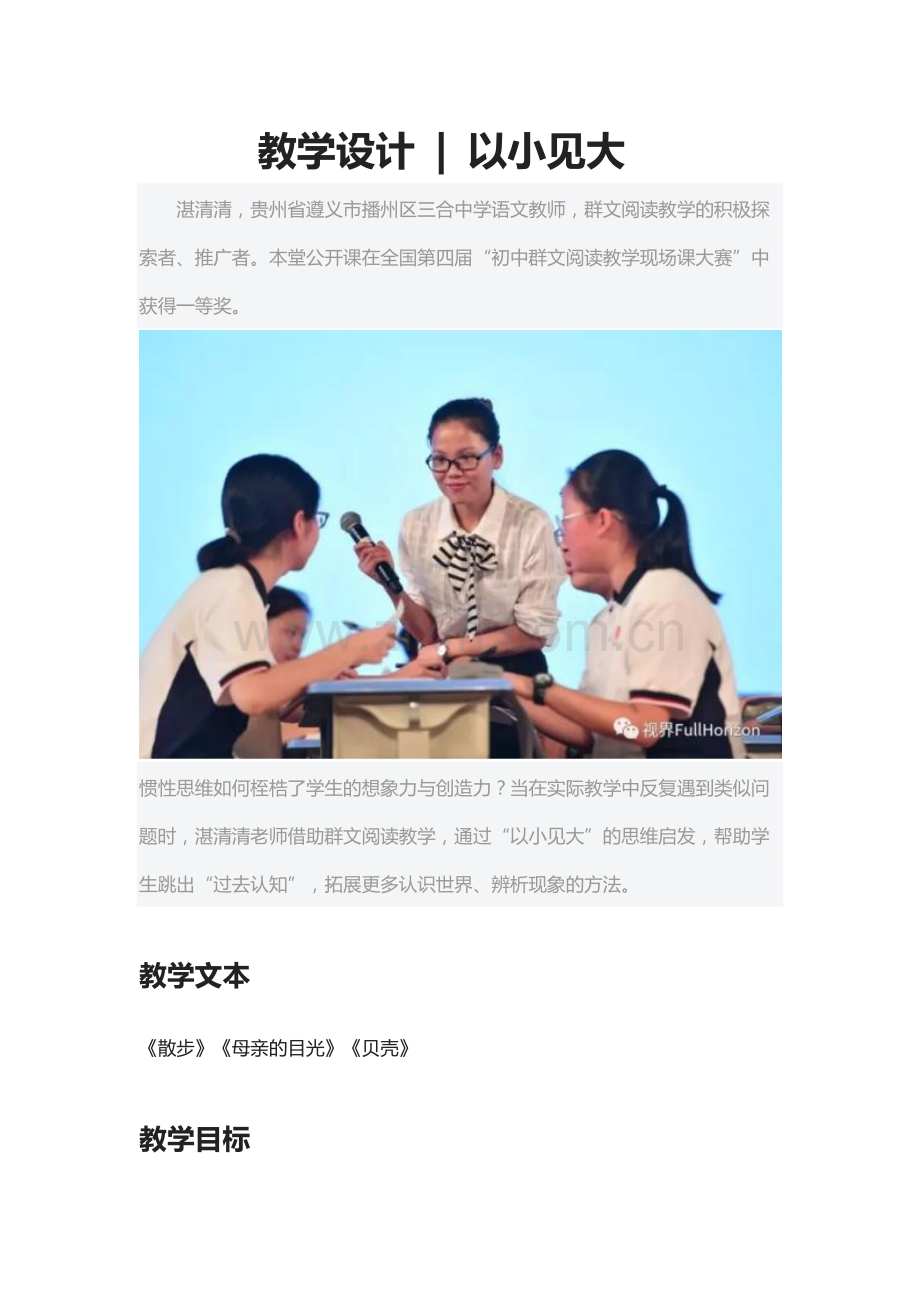 教学设计以小见大.docx_第1页