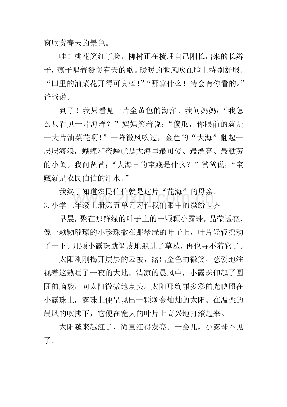 小学三年级上册第五单元习作我们眼中的缤纷世界.doc_第2页