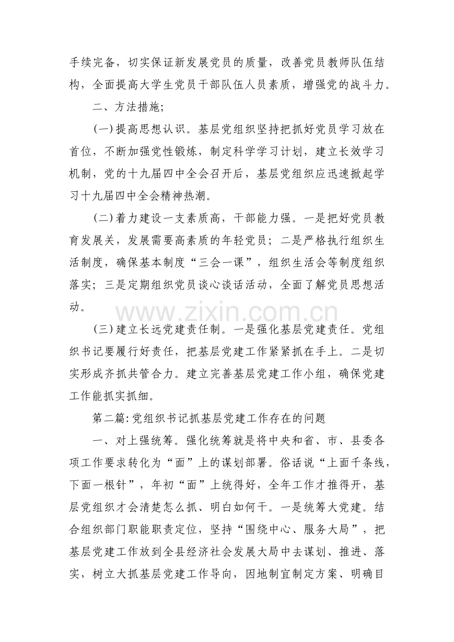 党组织书记抓基层党建工作存在的问题范文(6篇).pdf_第2页