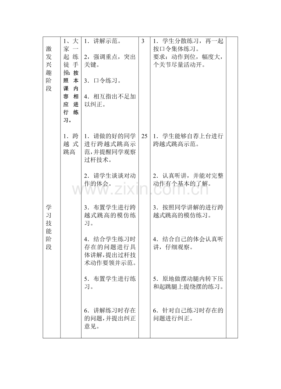 苏教版初中体育《跨越式跳高》教学设计.doc_第2页