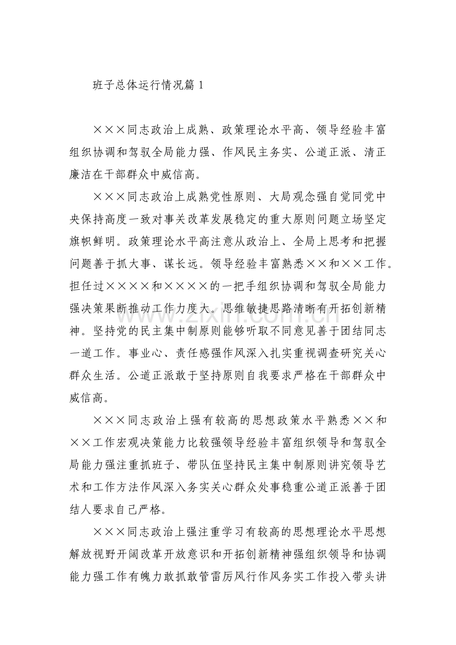 班子总体运行情况(通用4篇).pdf_第1页