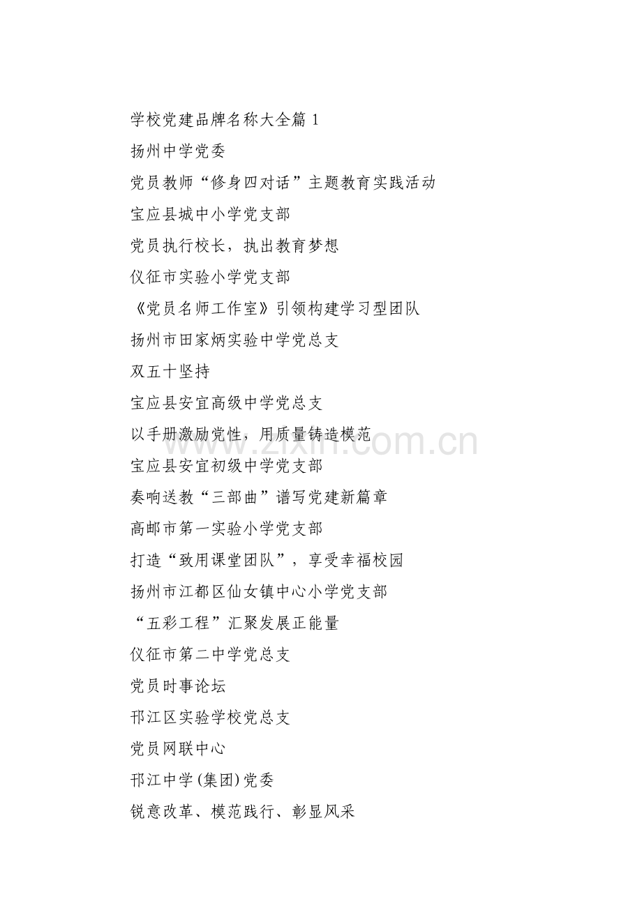 学校党建品牌名称大全六篇.pdf_第1页