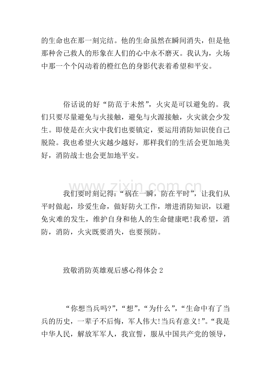 致敬消防英雄观后感心得体会范文-致敬消防英雄心得体会5篇.doc_第2页