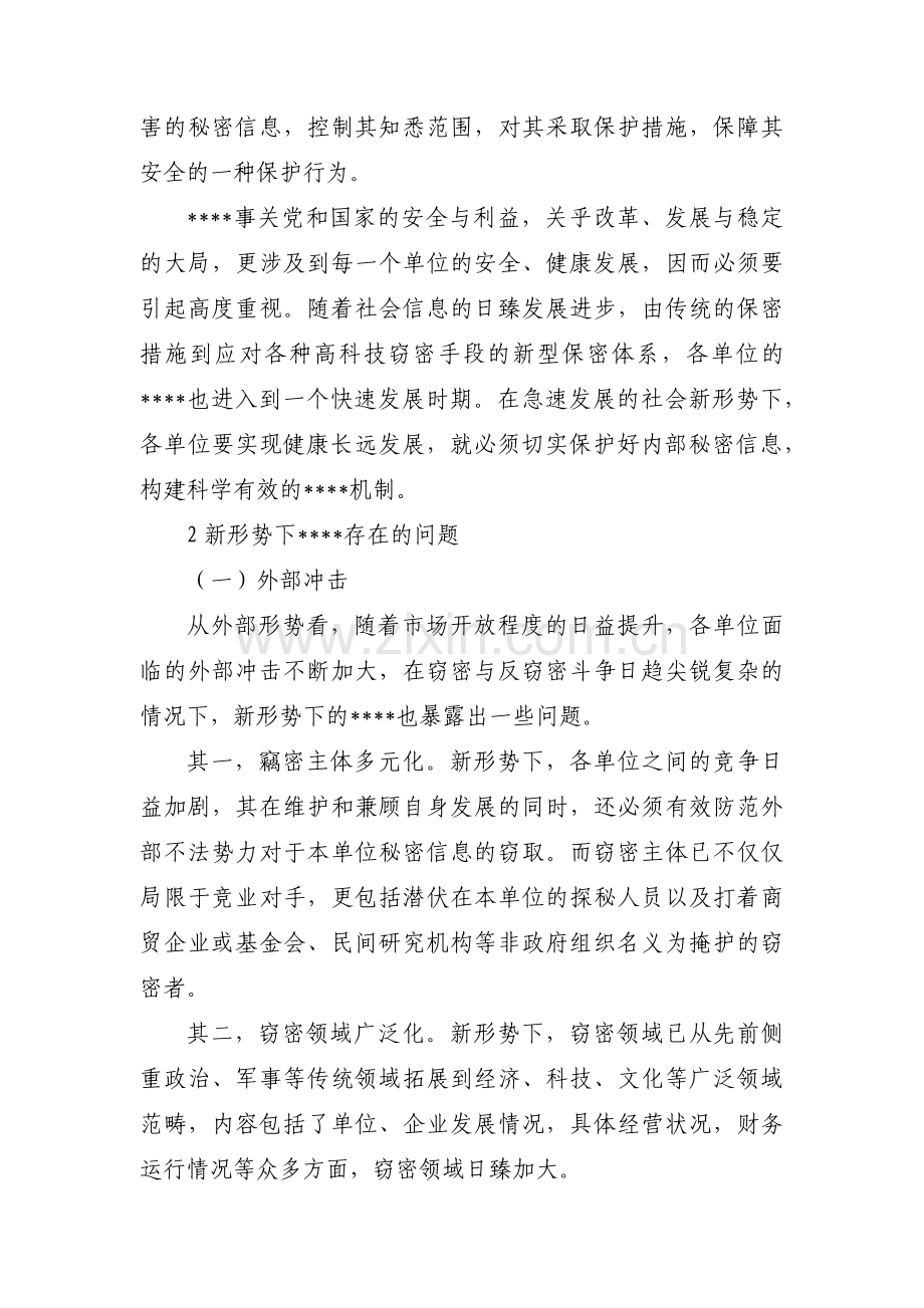 履行保密工作责任制存在的问题3篇.pdf_第2页
