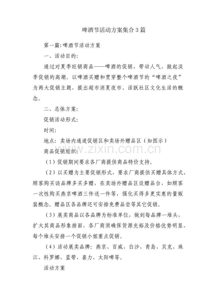 啤酒节活动方案集合3篇.pdf_第1页
