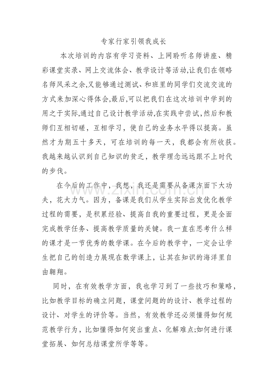 专家行家引领我成长.docx_第1页