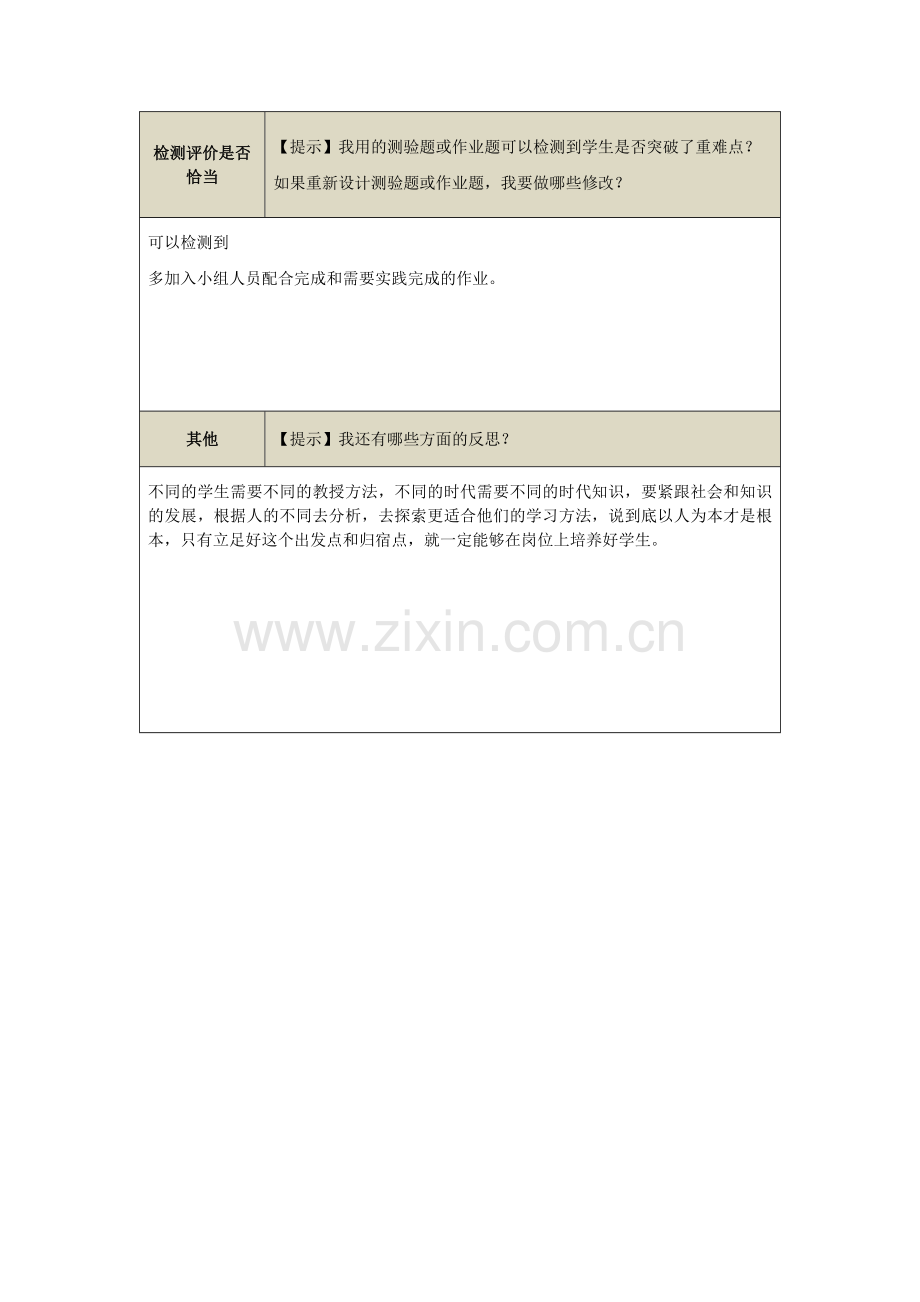 【作业表单】教学反思.docx_第2页