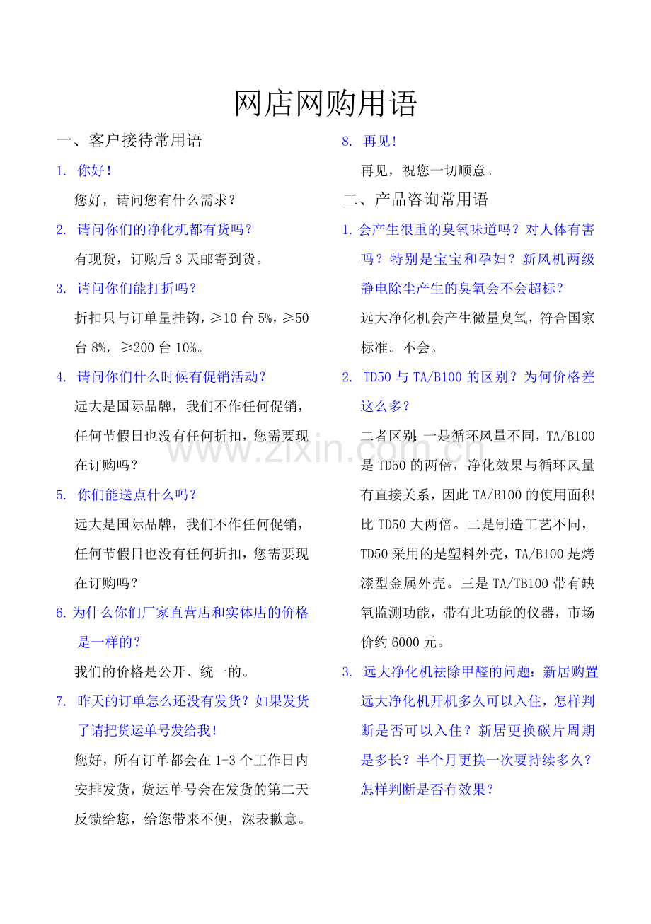 网店网购用语.doc_第1页