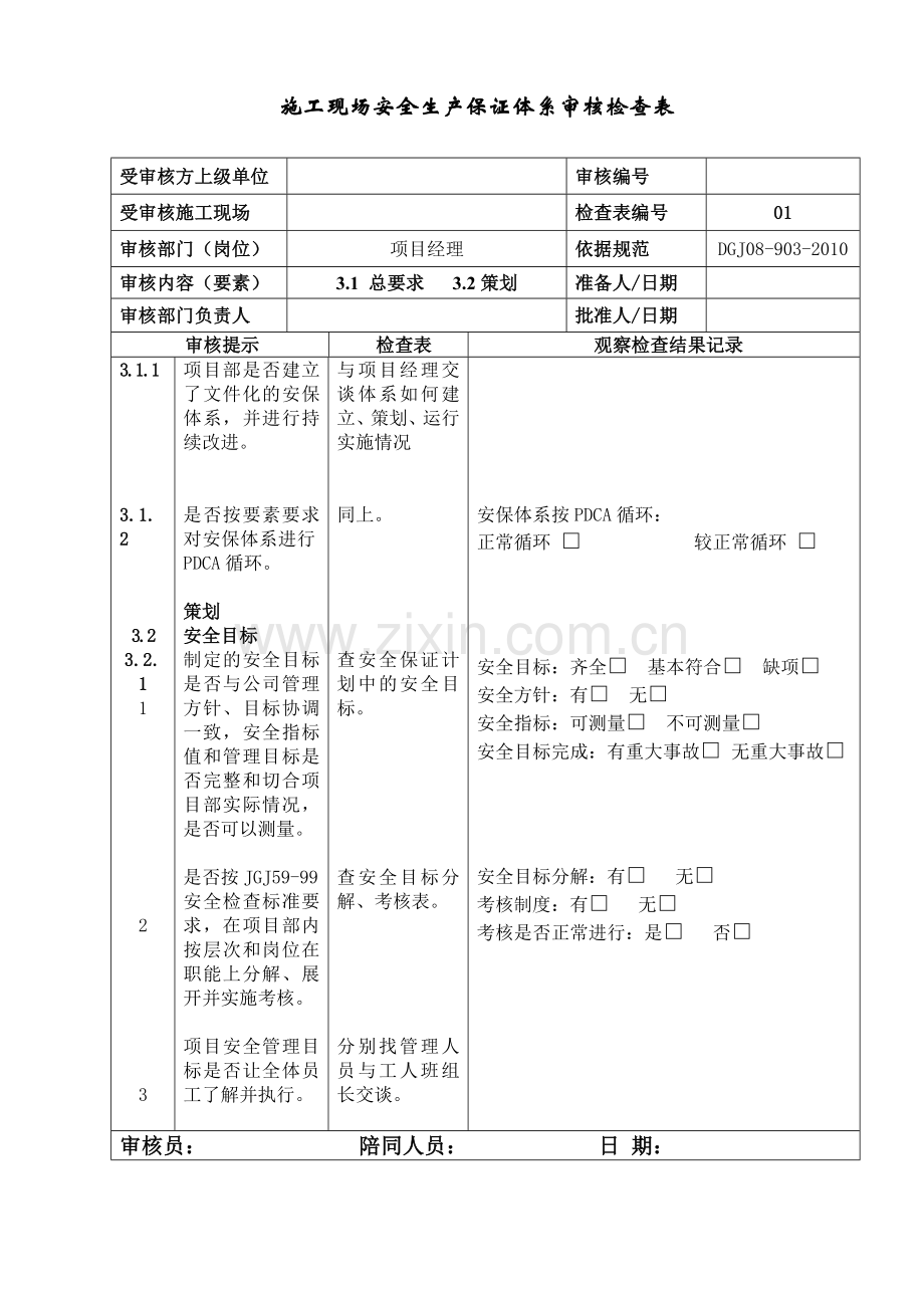 安保体系内审检查表.doc_第1页