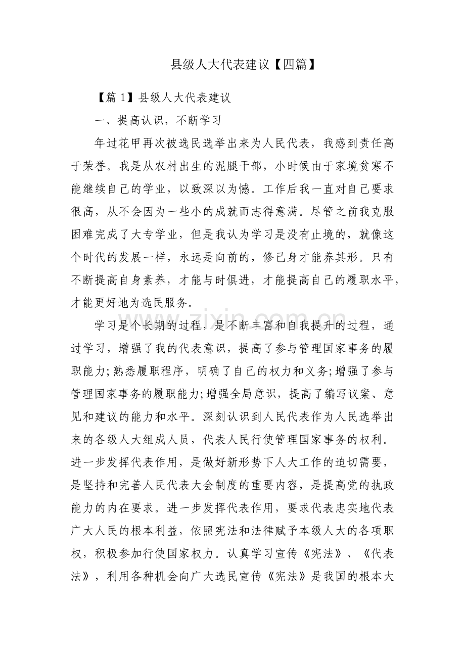 县级人大代表建议【四篇】.pdf_第1页