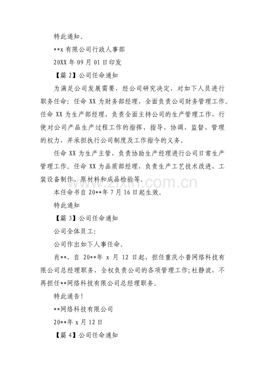公司任命通知【十一篇】.pdf_第2页