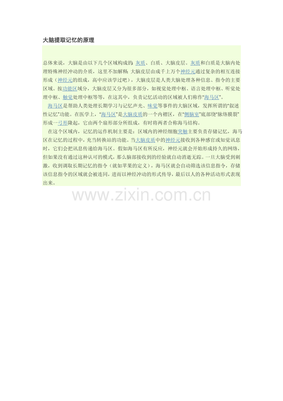 大脑提取记忆的原理.doc_第1页