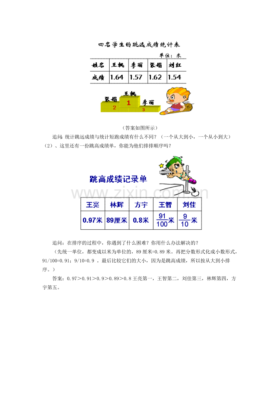 人教版小学三年级下册数学第七单元 《小数的大小比较》练习题.docx_第2页