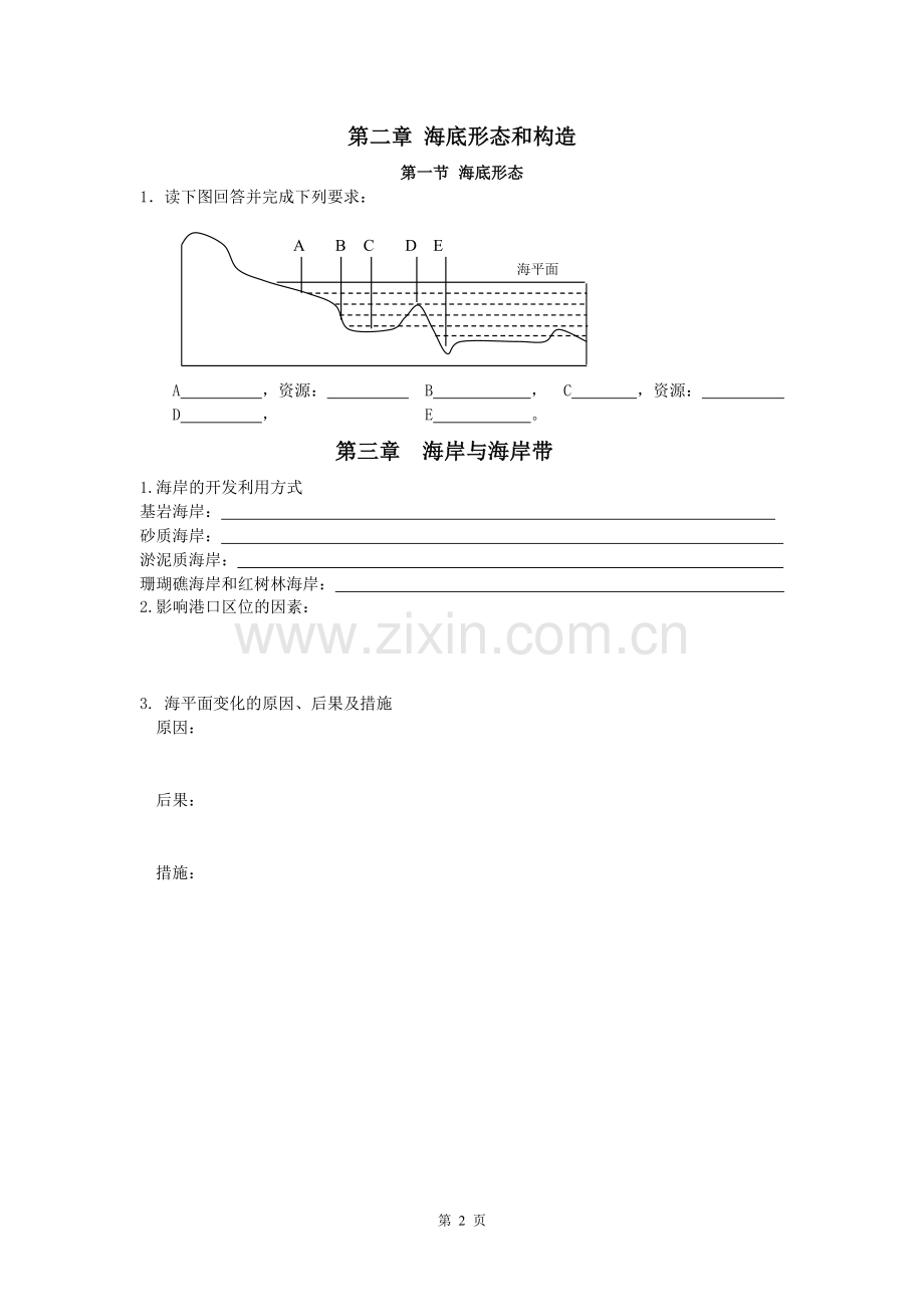 海洋地理默写单.doc_第2页