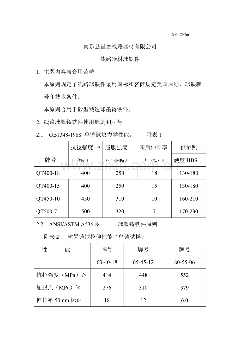 球墨铸铁标准样本.doc_第1页
