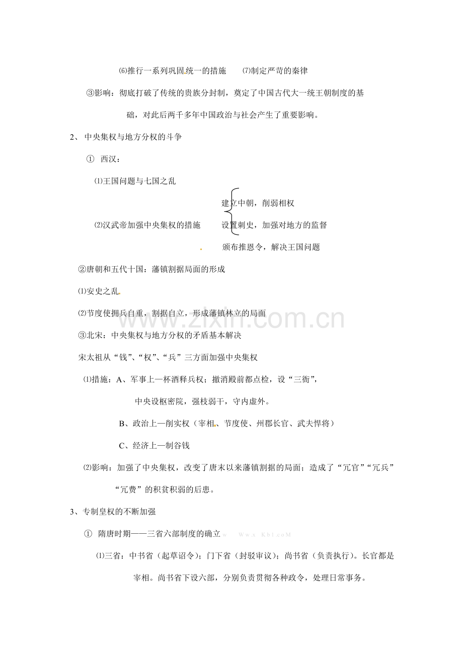 岳麓版高一历史必修一教案第一单元知识点总结.doc_第2页