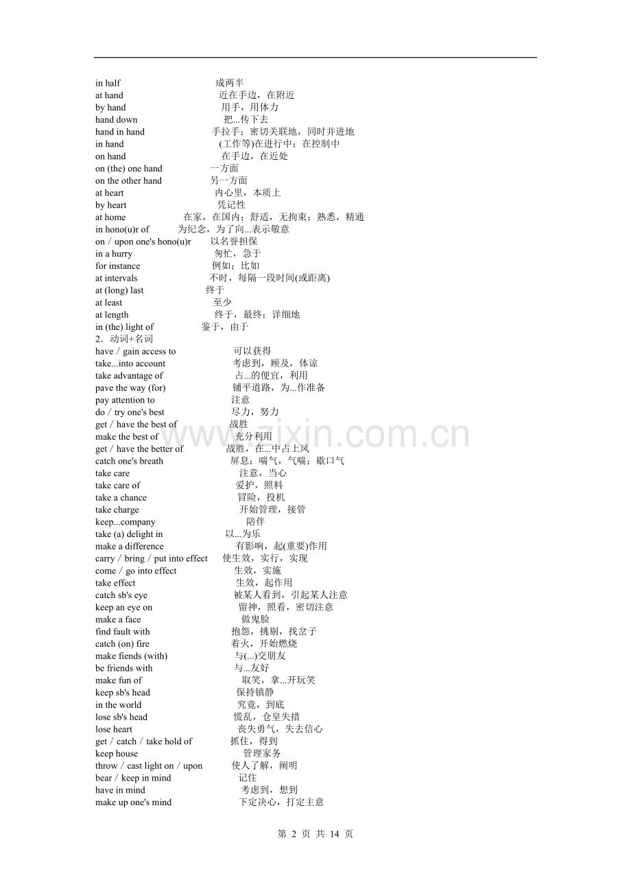 高中英语常考词组汇总.doc_第2页