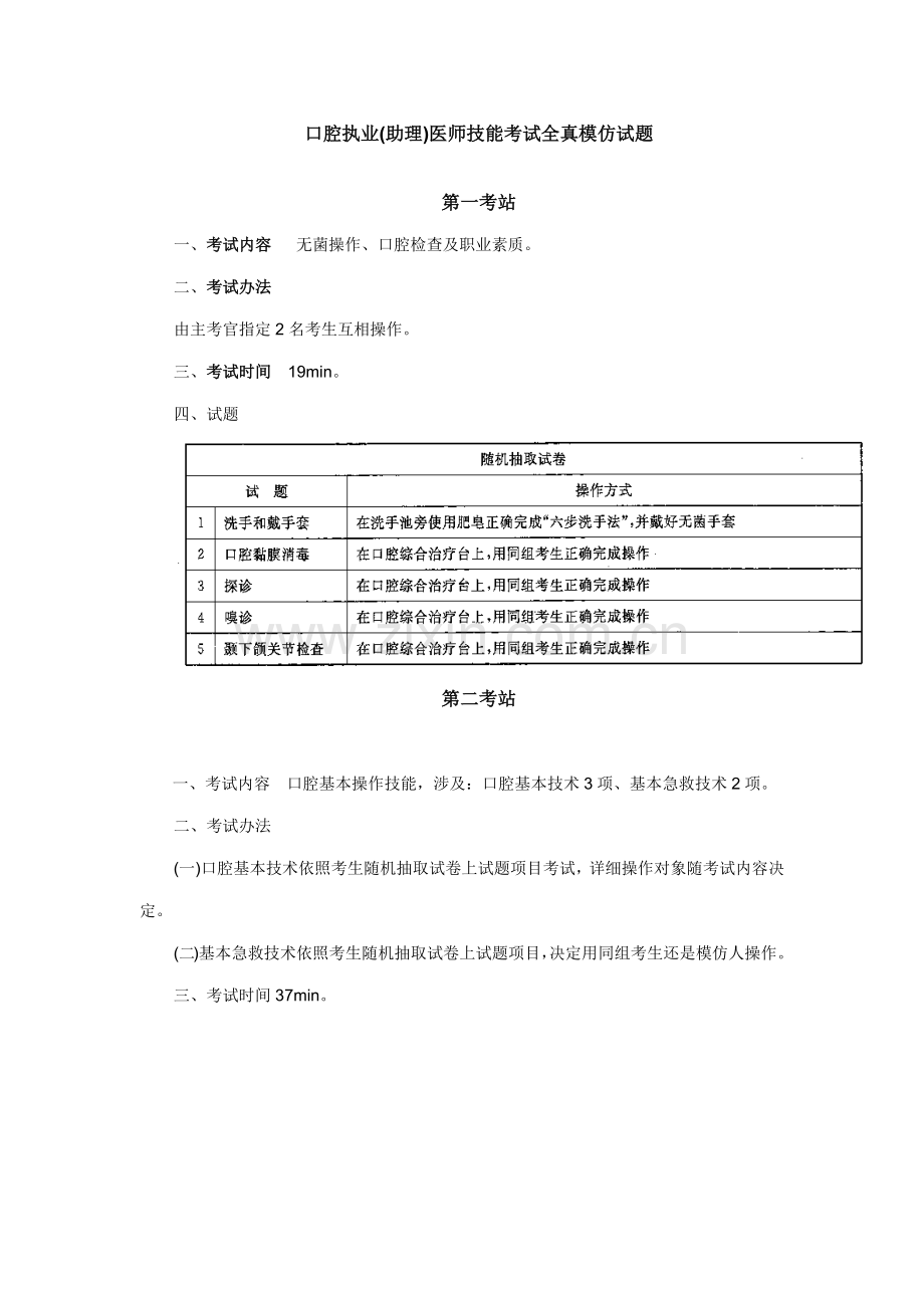 2021年口腔执业医师技能考试全真试题附参考答案.docx_第1页