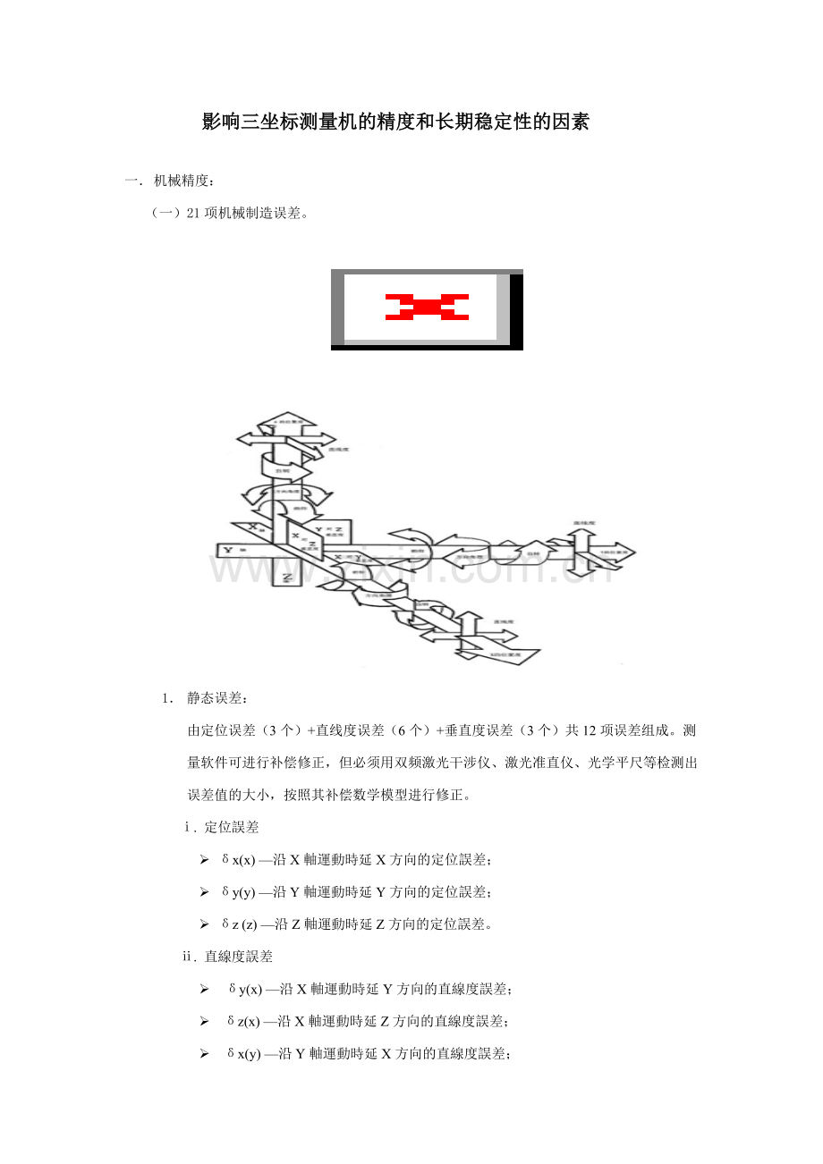 影响三坐标测量机的精度因素探讨.doc_第1页
