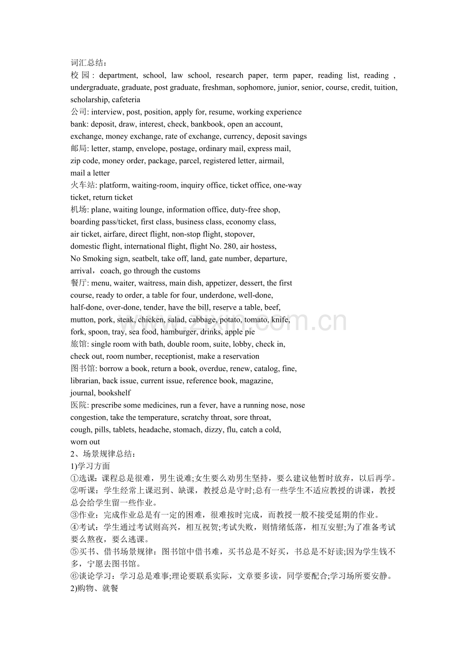 大学英语四级听力场景题型重点词汇总结.doc_第2页