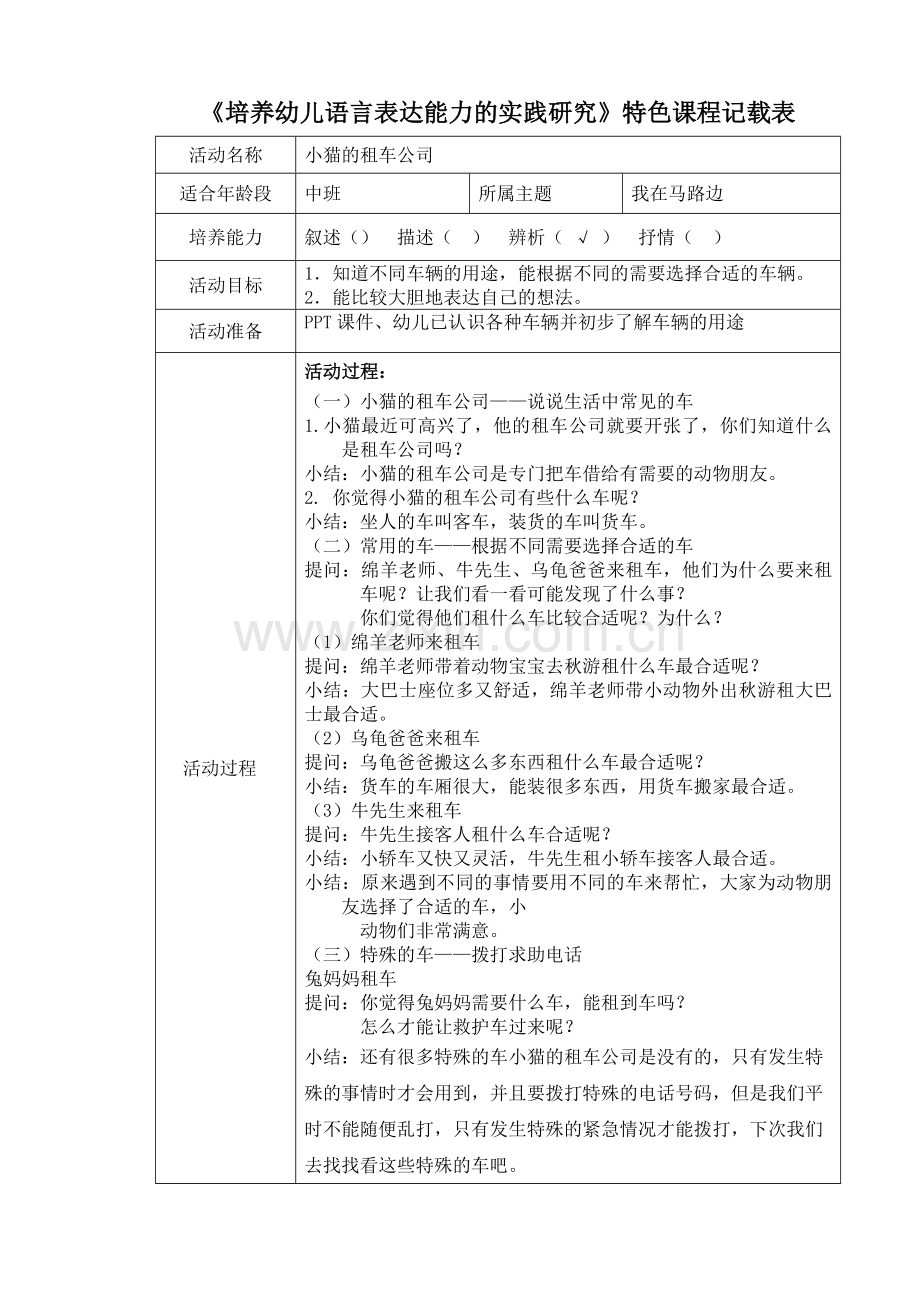 小猫租车公司.doc_第1页