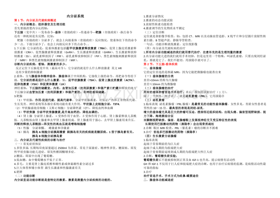 张博士红宝石笔记--内分泌.doc_第1页