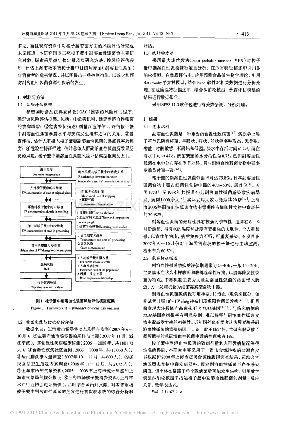三疣梭子蟹中副溶血性弧菌定量风险评估探索.pdf_第2页
