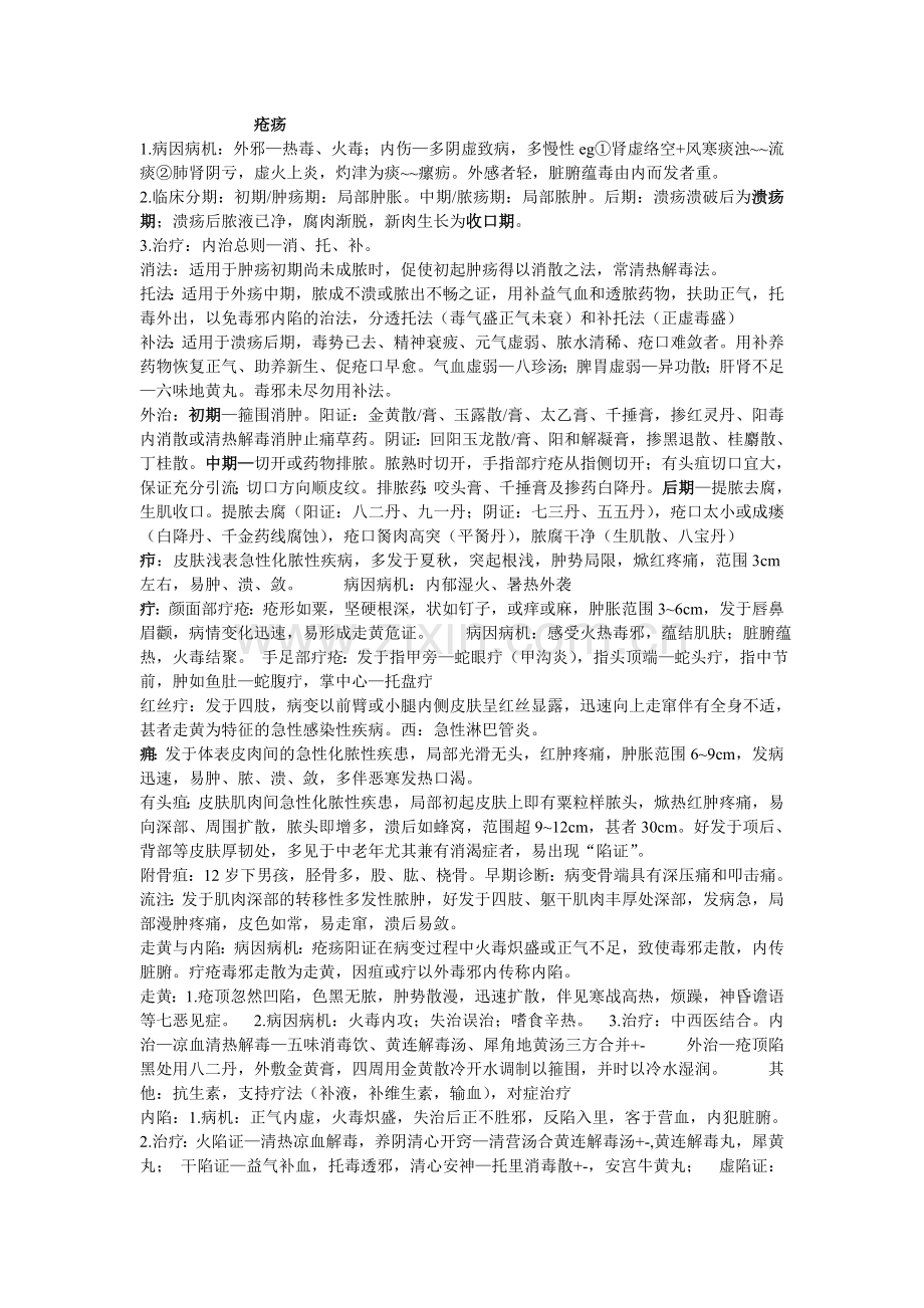 重庆医科大学中医外科书上重点归纳.doc_第1页