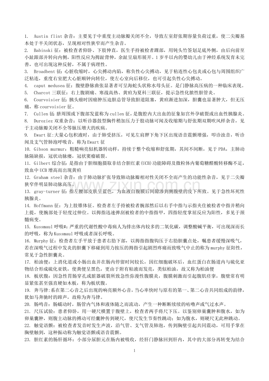 诊断学复习(名解和问答).doc_第1页