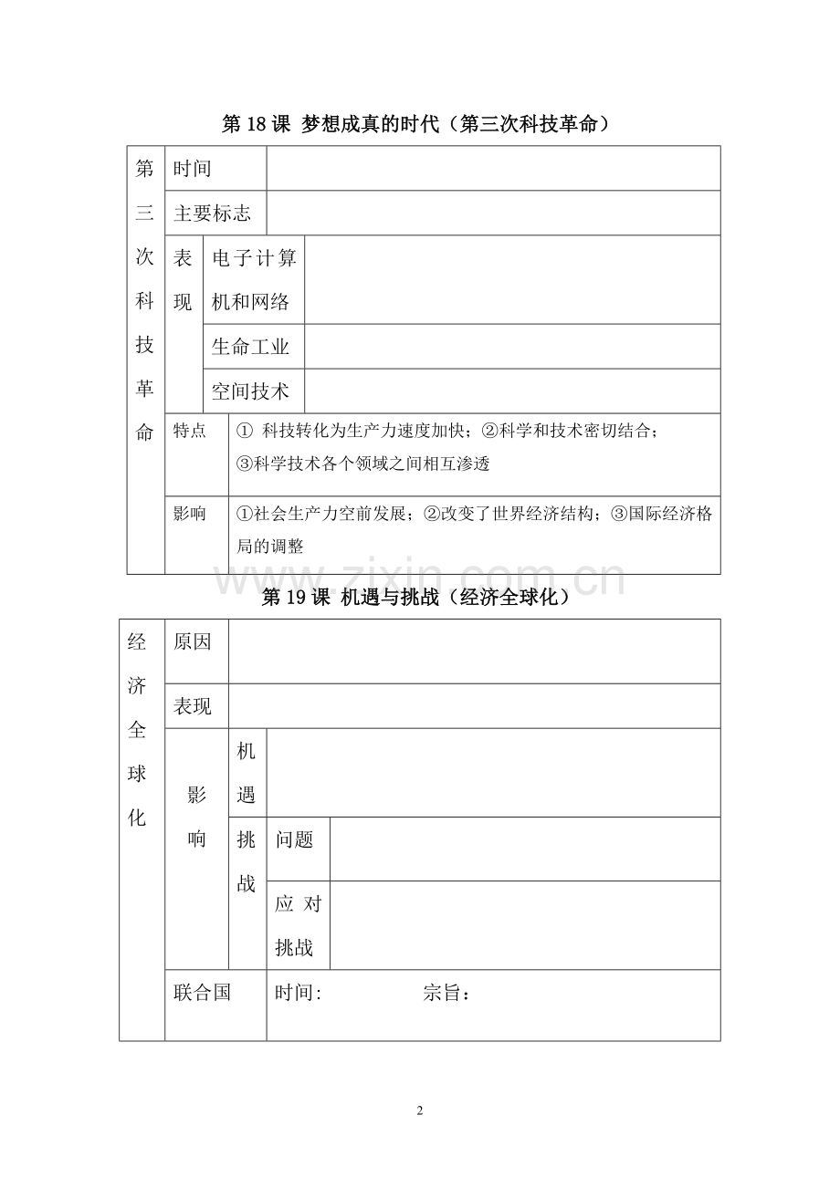 第四单元和平与发展表格.doc_第2页