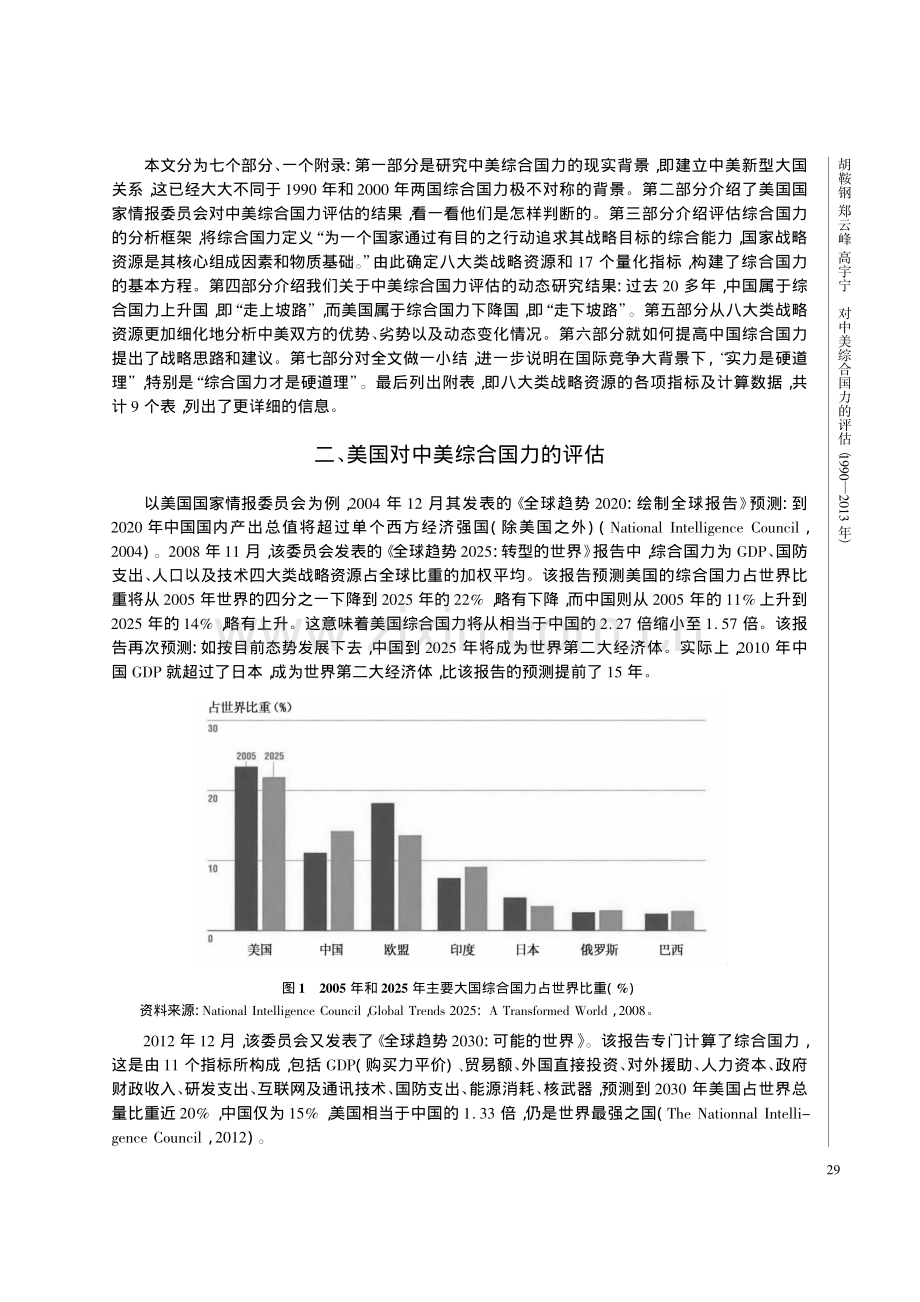 对中美综合国力的评估_1990_2013年_胡鞍钢.pdf_第2页