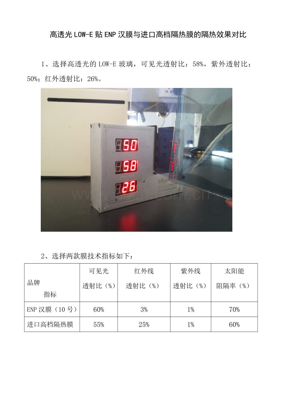 高透LOW-E贴膜隔热对比.doc_第1页