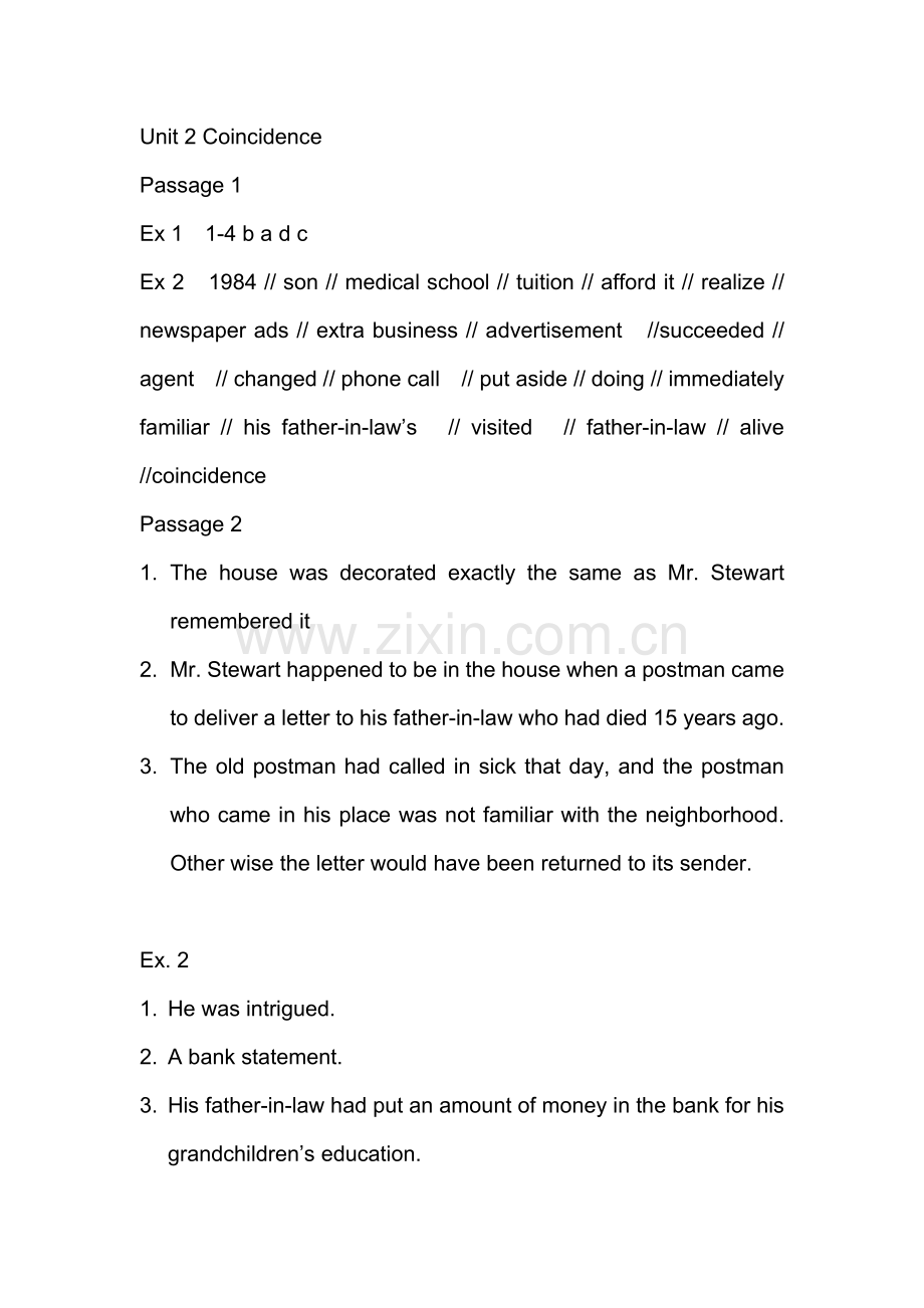 全新版大学英语(第二版)听说教程3听力练习答案.doc_第2页