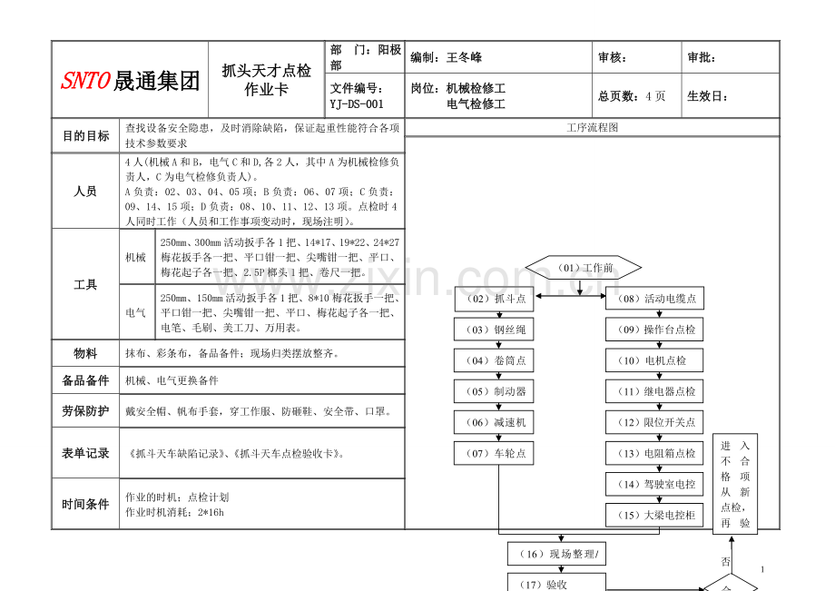 抓斗天车点检作业卡 (5.22).doc_第1页