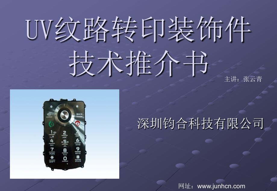 uv纹路转印装饰件技术推介书.ppt_第1页