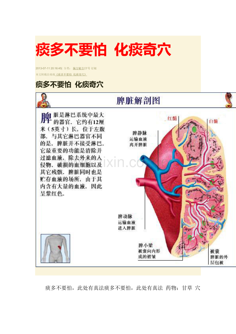 痰多不要怕 化痰奇穴.doc_第1页