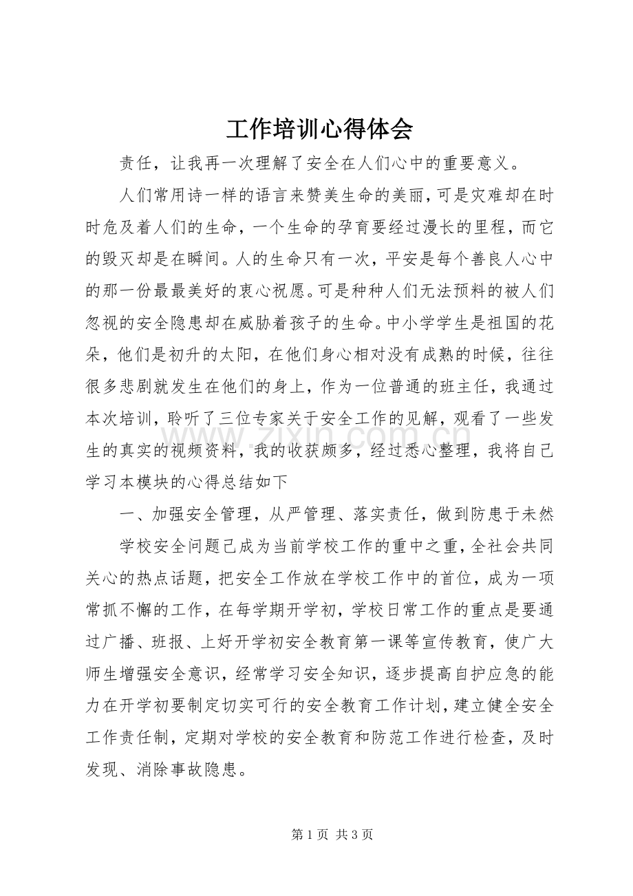 工作培训体会心得.docx_第1页