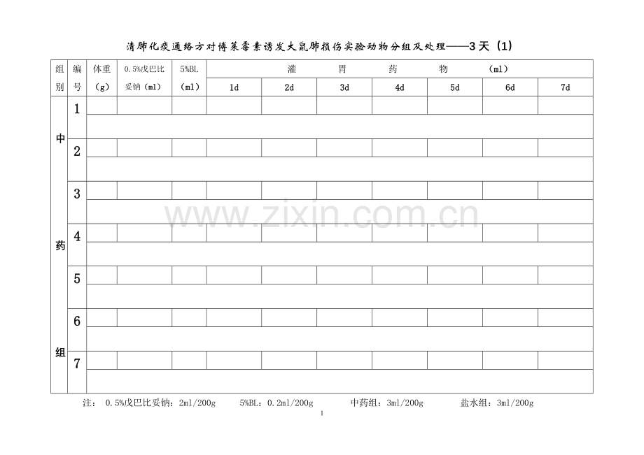 肺纤实验动物分组.doc_第1页