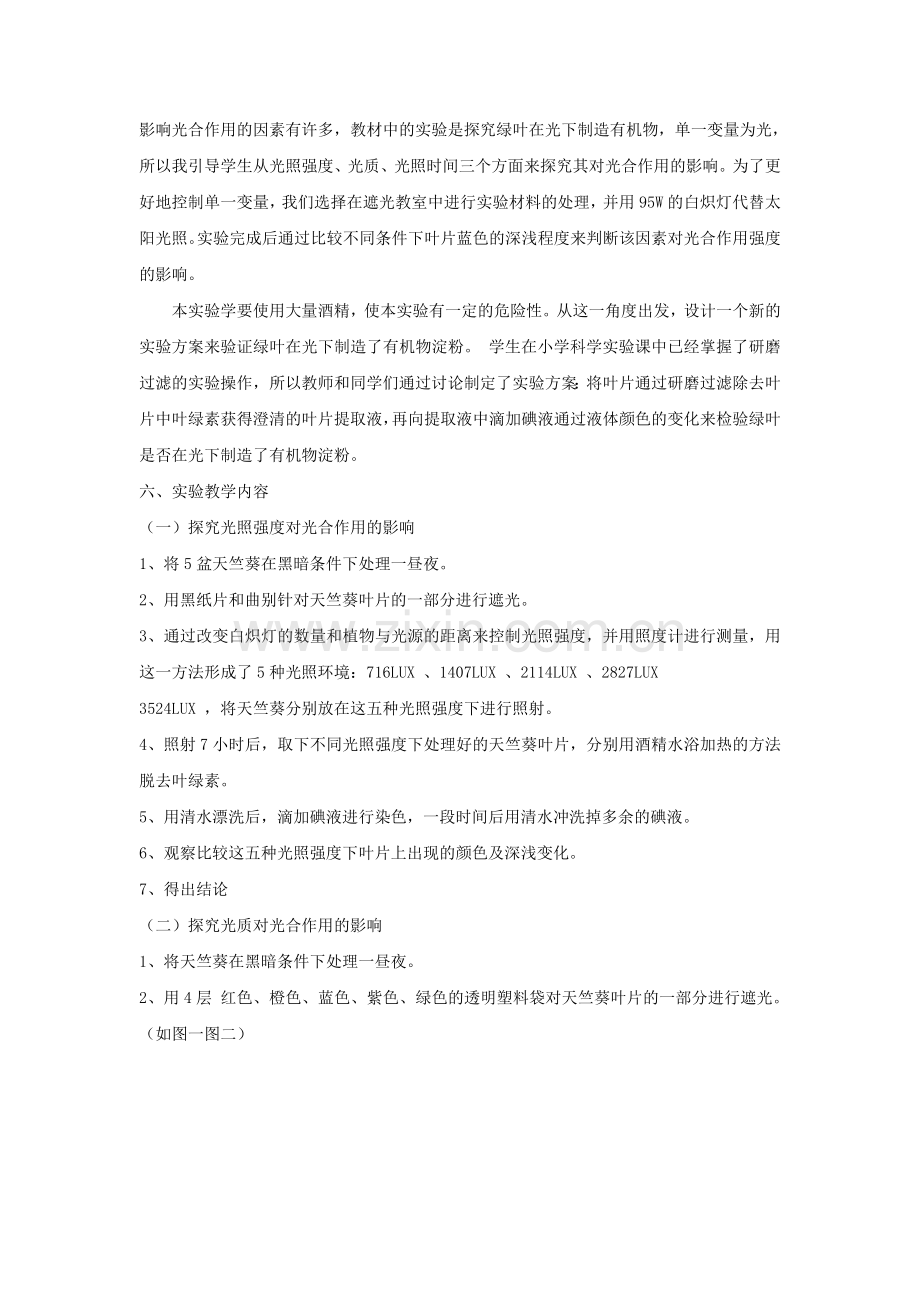 -绿叶在光下制造有机物实验教案.doc_第2页