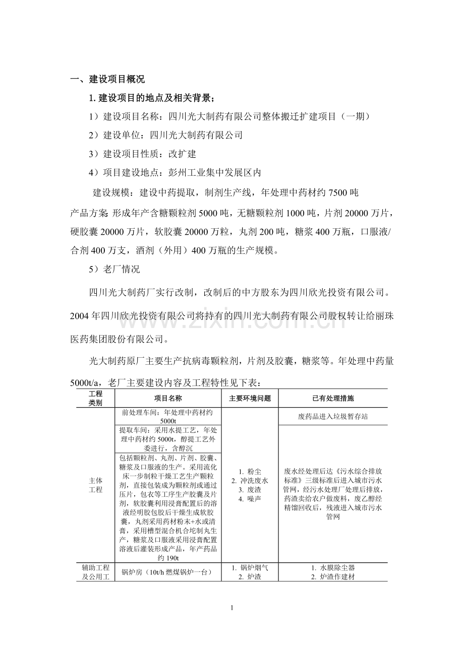 四川光大制药有限公司整体搬迁扩建项目(一期).doc_第2页