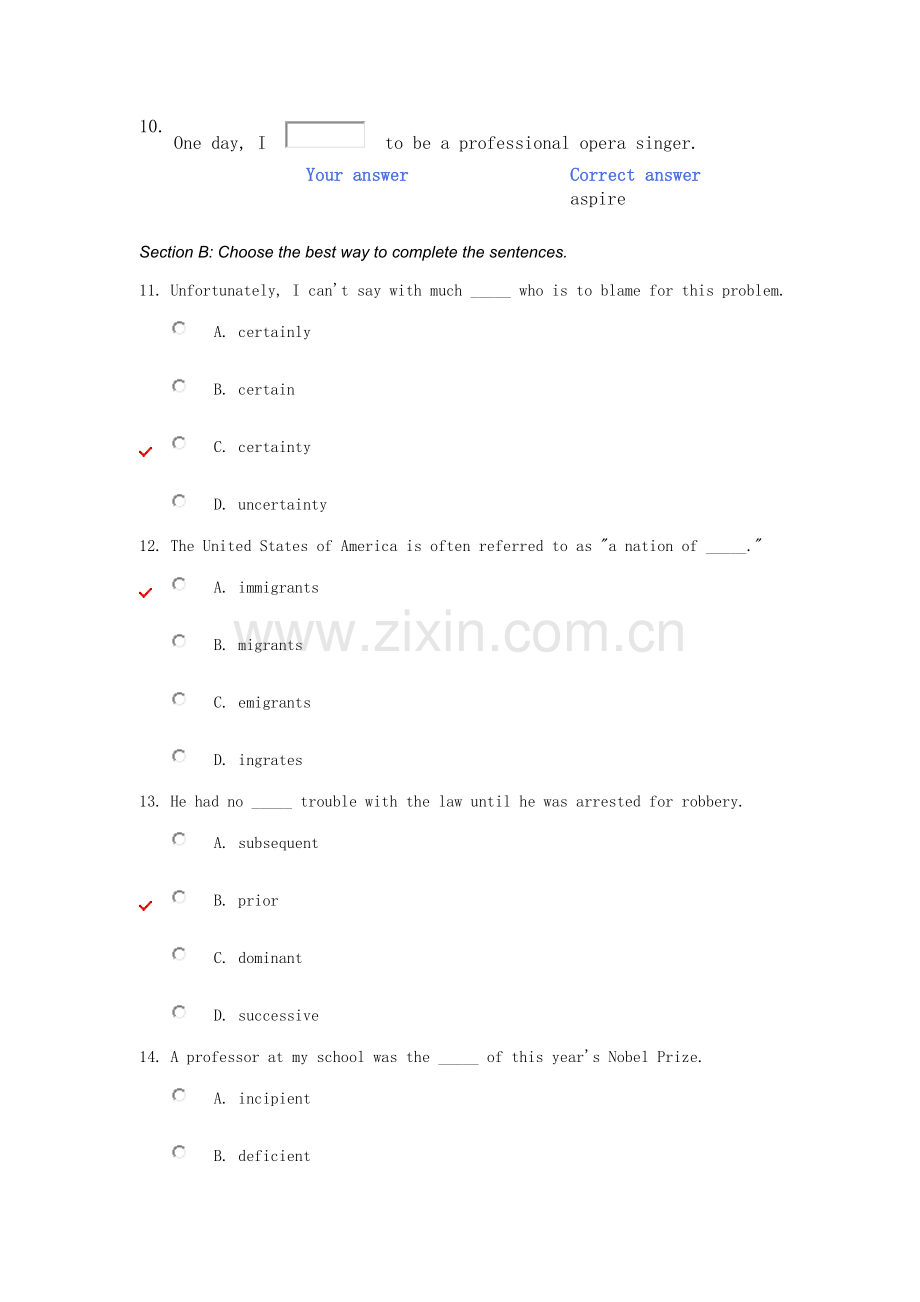 新标准大学英语综合教程单元测试第9单元答案.doc_第2页