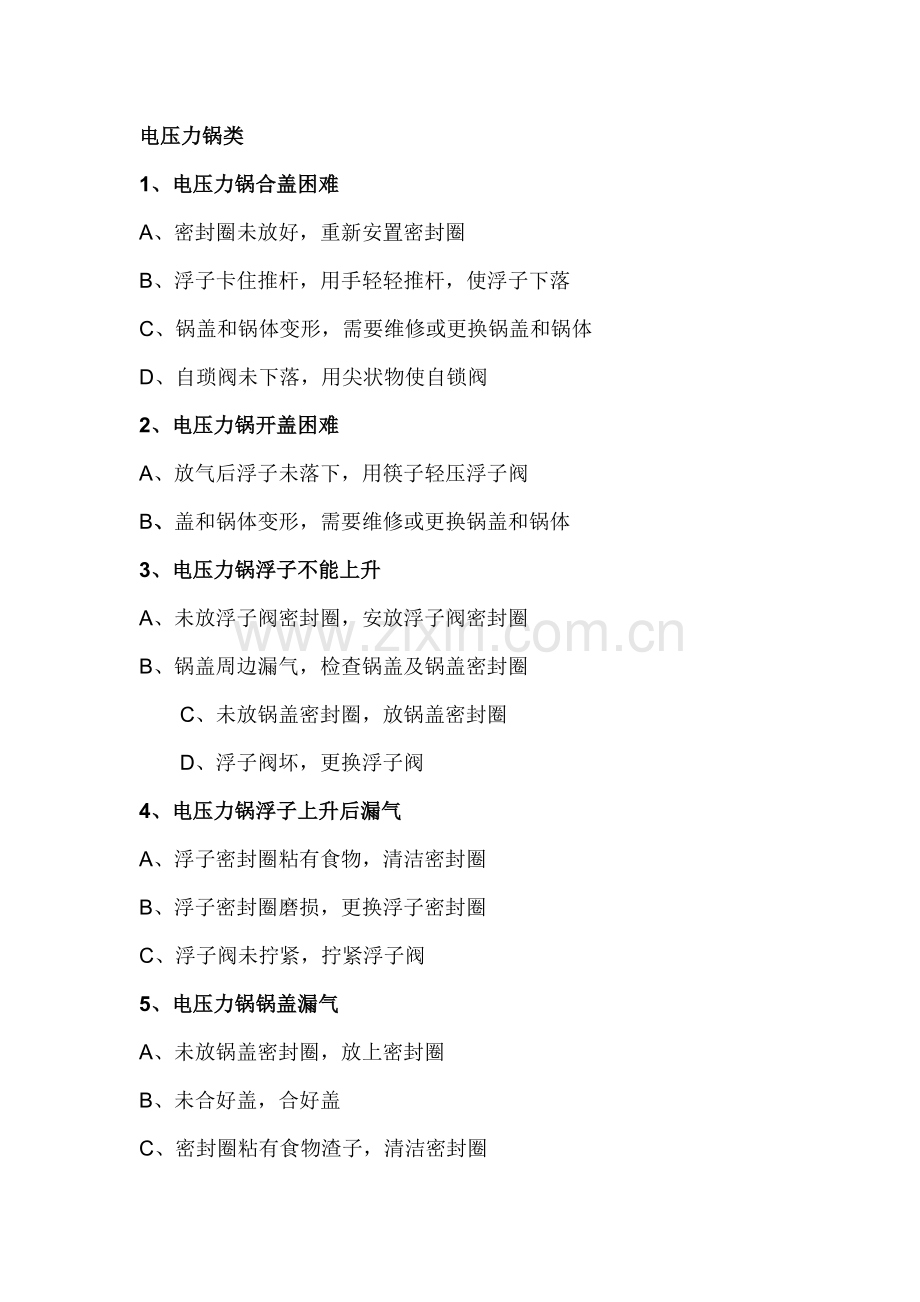 电压力锅常见问题解答.doc_第1页