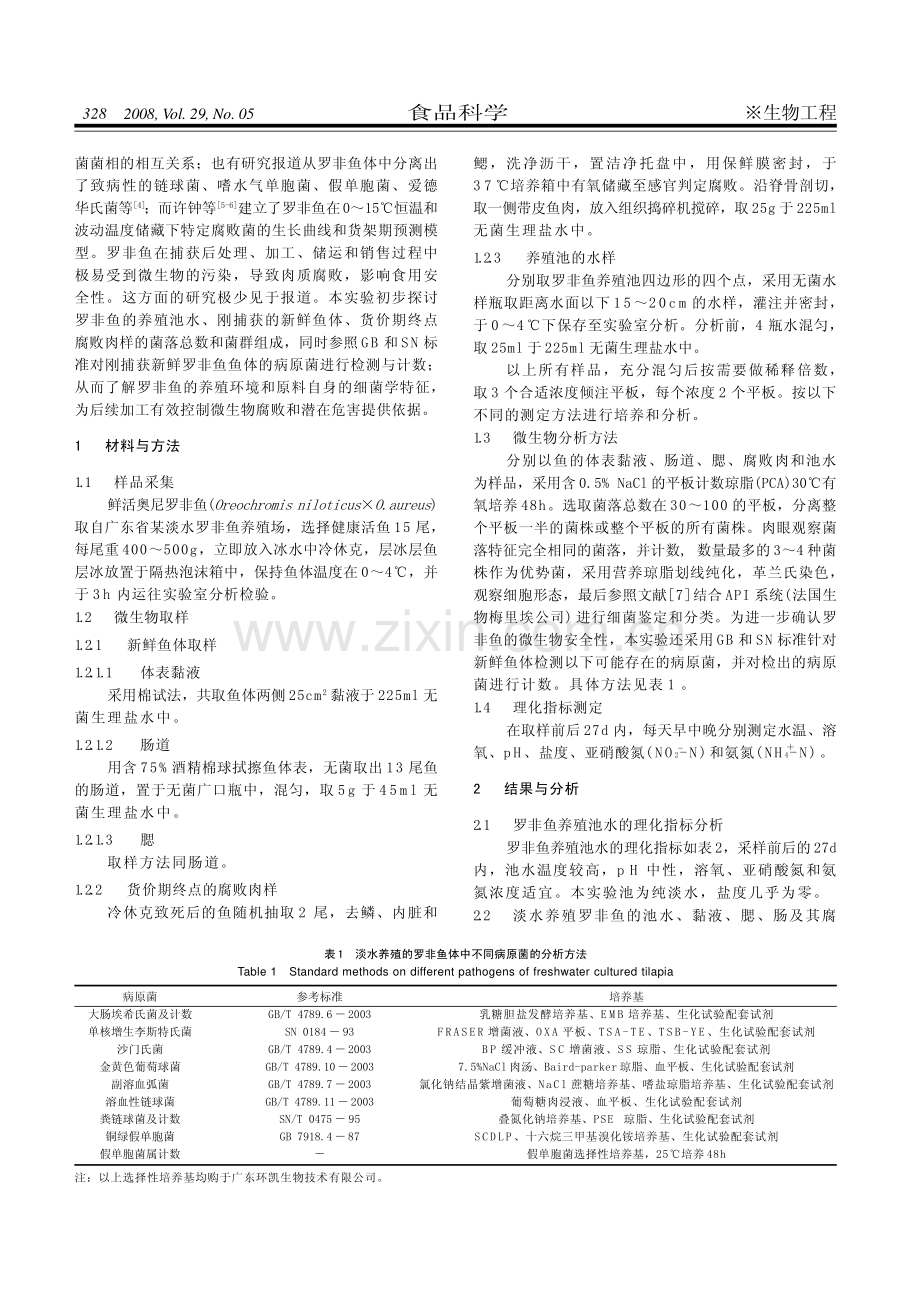 淡水养殖罗非鱼中病原菌和腐败菌的 分离与鉴定初探.pdf_第2页