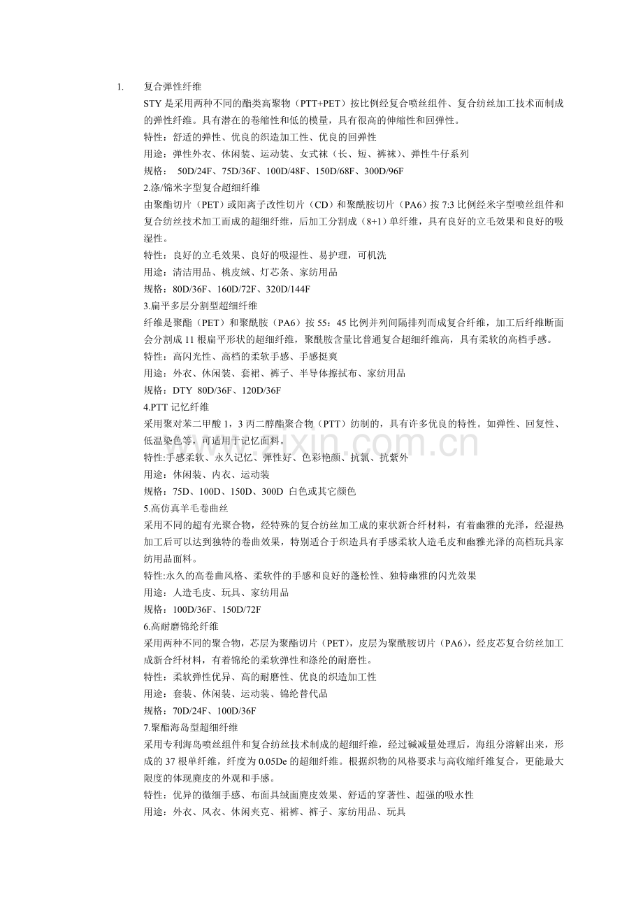 浙江古纤道化纤有限公司产品介绍.doc_第1页
