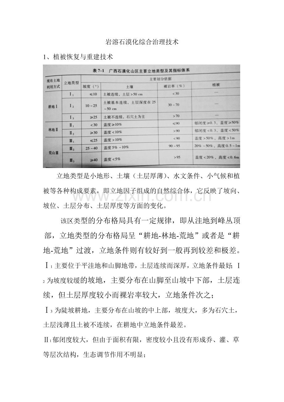 石漠化综合治理技术.doc_第1页
