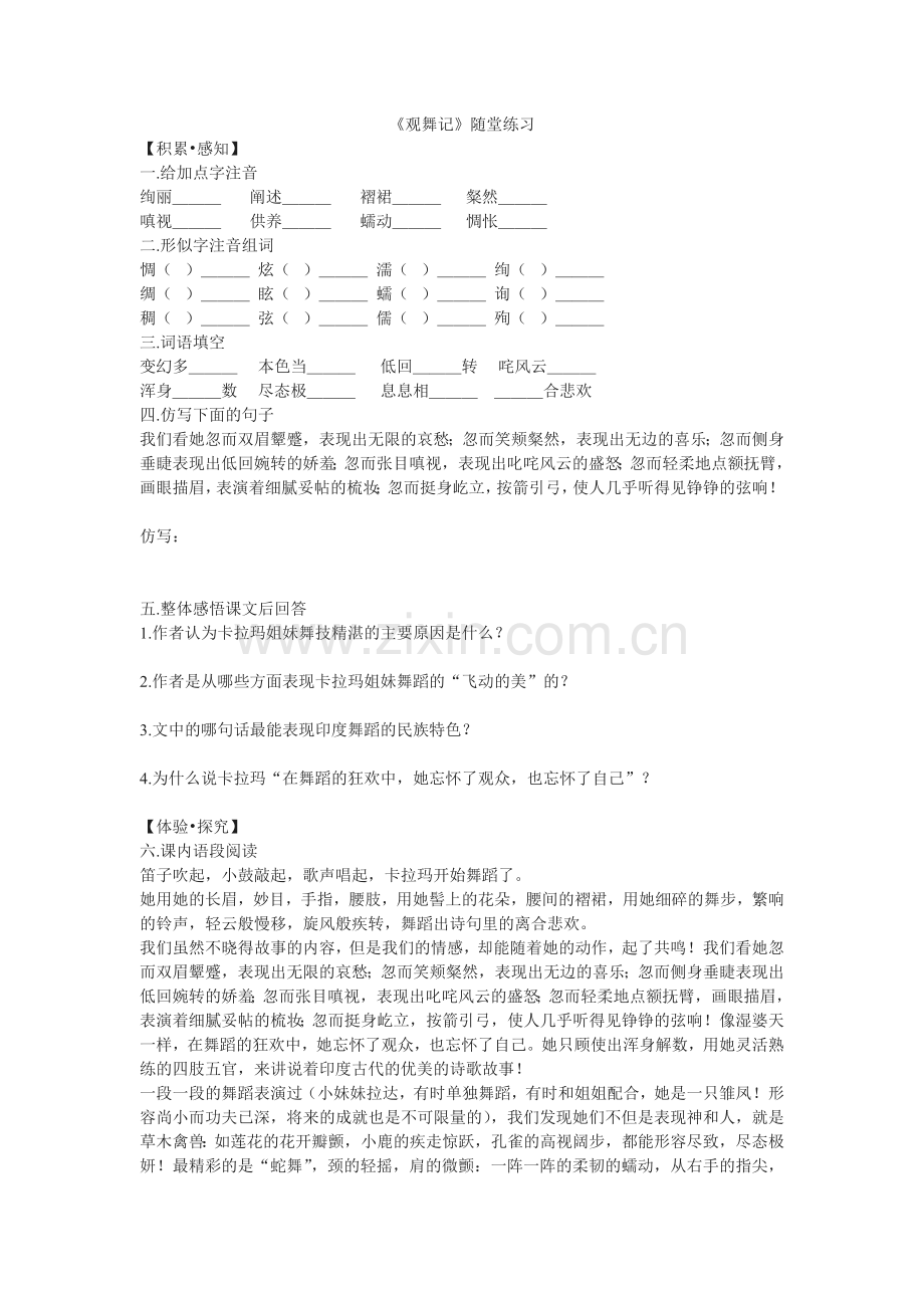 《观舞记》作业.doc_第1页