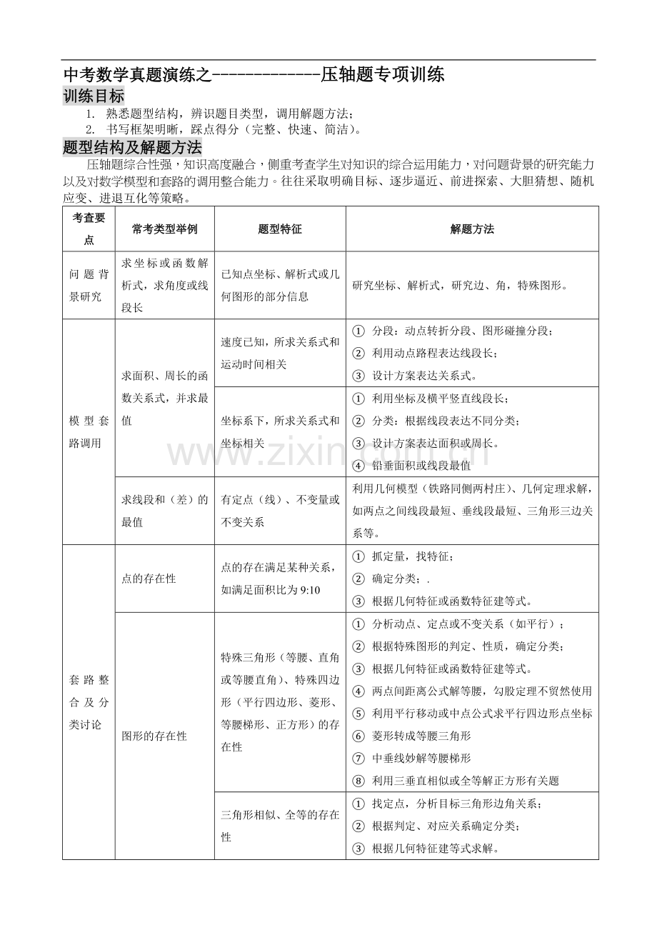 中考数学真题演练---因动点引起的点或图形的存在.doc_第1页