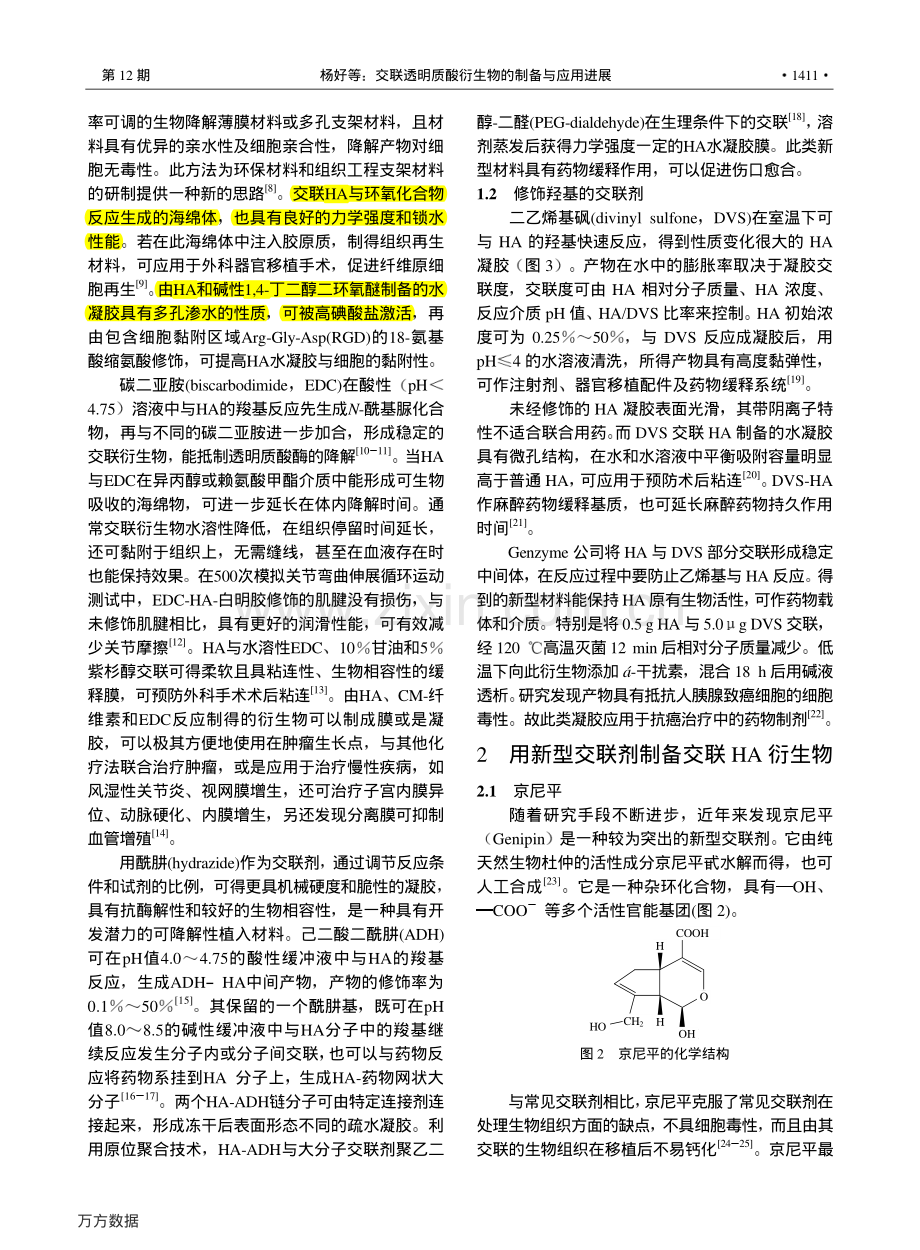 交联透明质酸衍生物的制备与应用进展.pdf_第2页