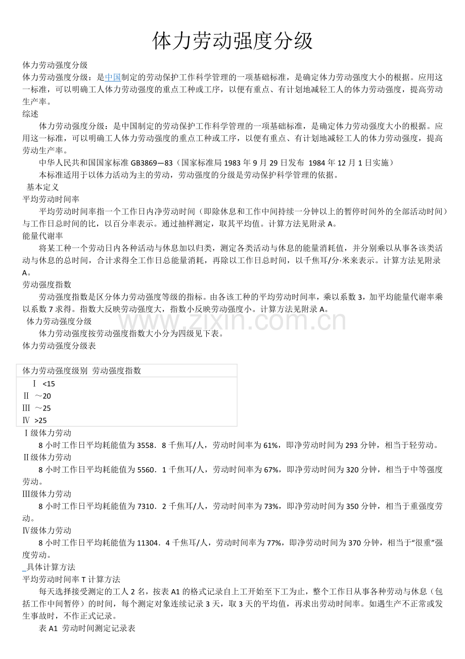 体力劳动强度分级.docx_第1页