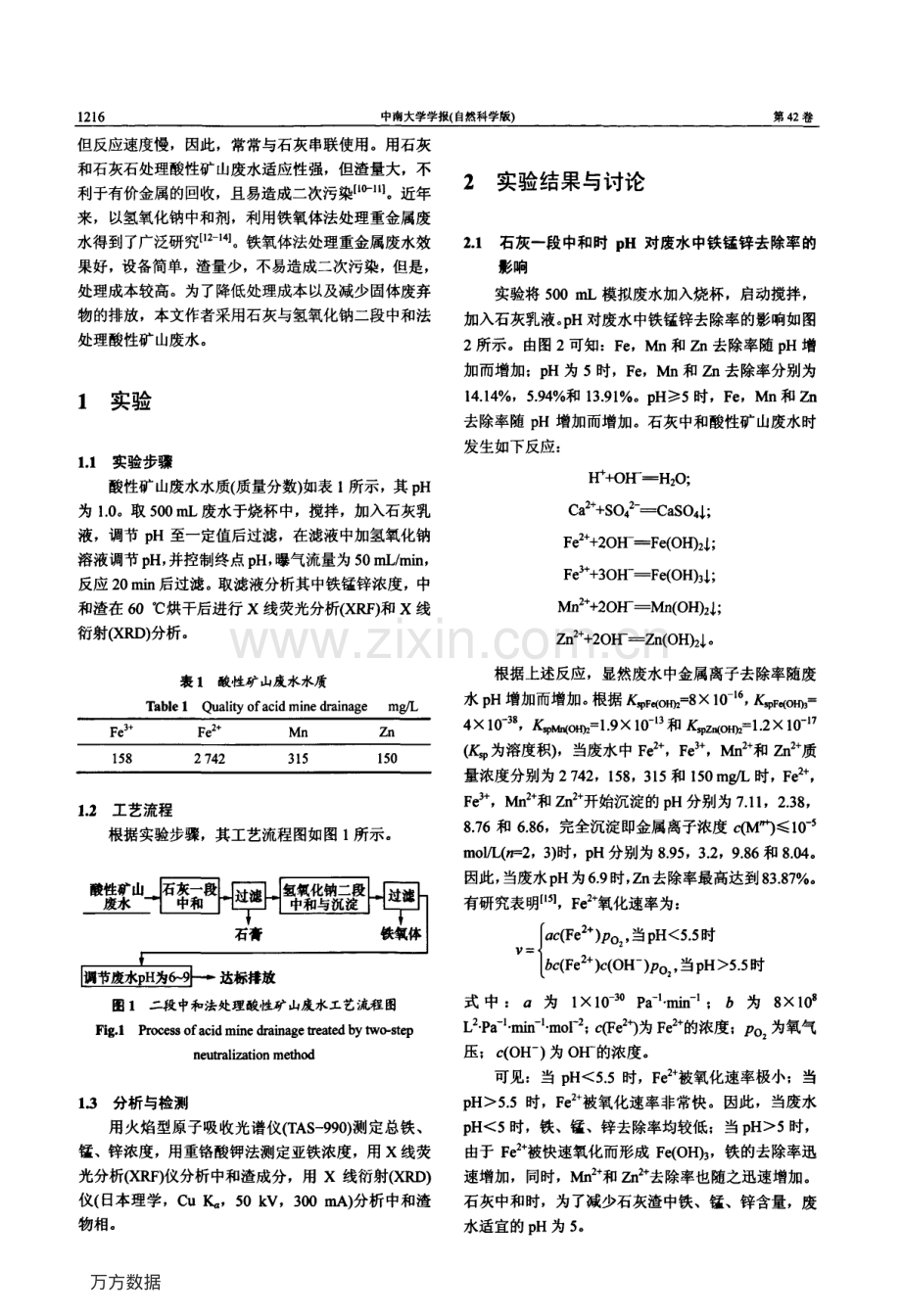 二段中和法处理酸性矿山废水.pdf_第2页